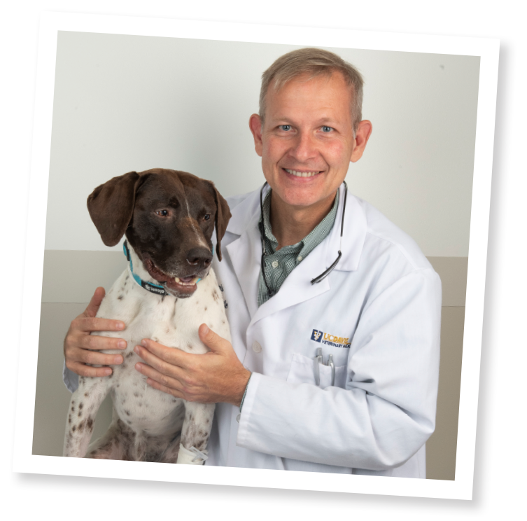 Dexter with Dr. Marcellin-Little