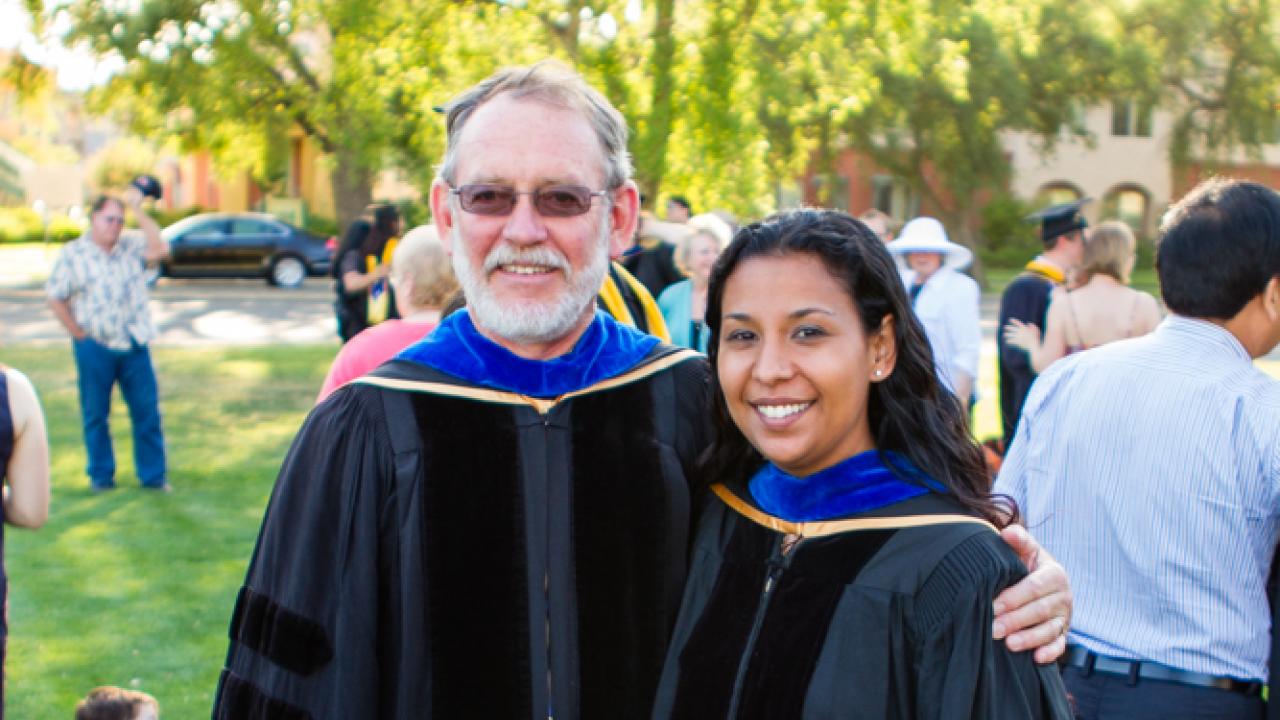 Dr. Jeffrey Stott with former Ph.D. student Roxann Motroni. Dr. Jeffrey Stott with former Ph.D. student Roxann Motroni.