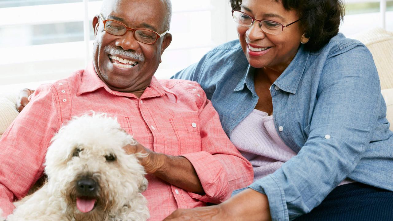 couple with pet