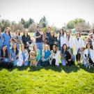 group of students and animals