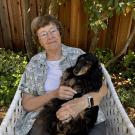Dr. Harriet Benson and her beloved canine companion Buster